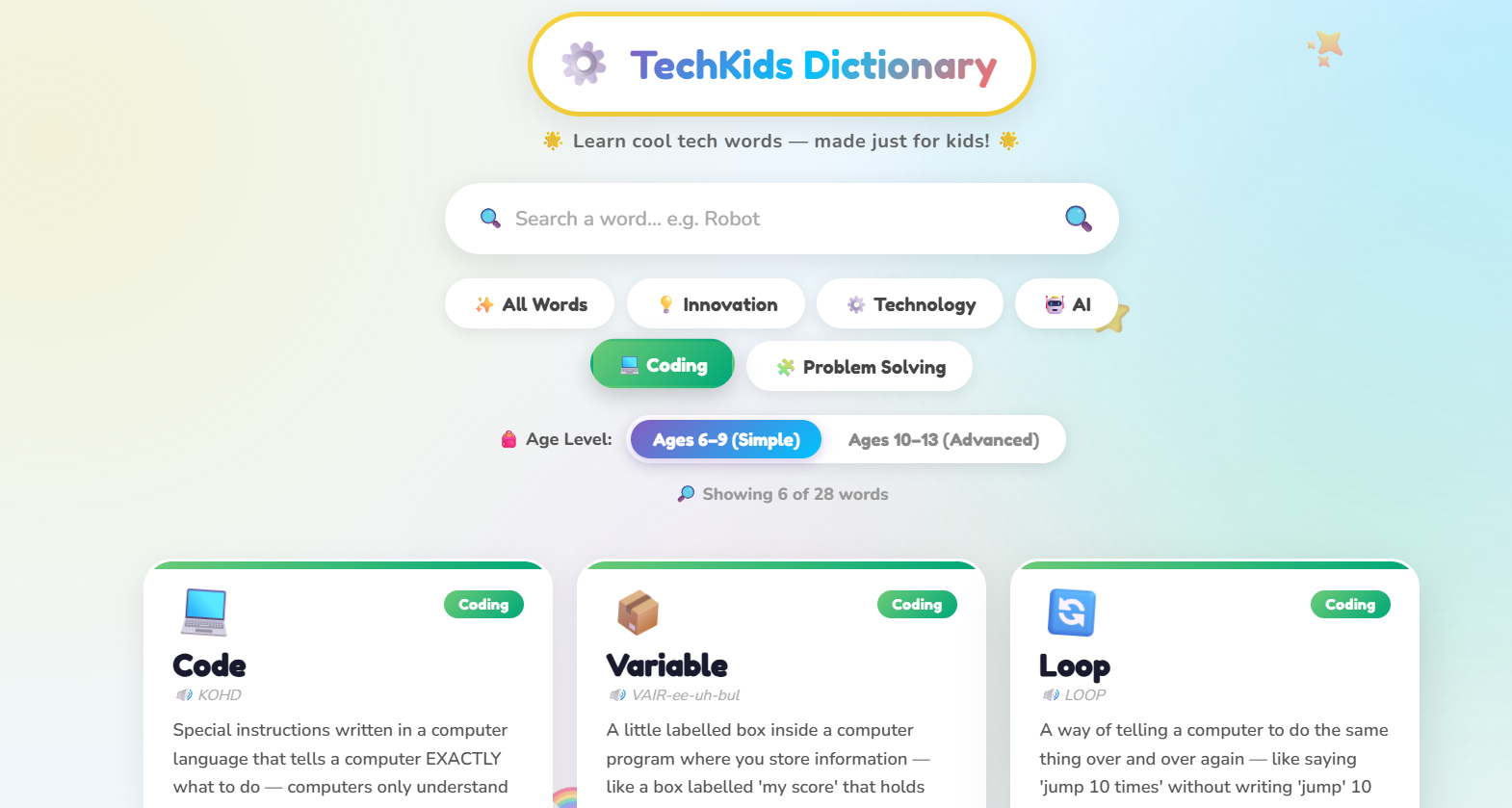 Tech Kids Dictionary